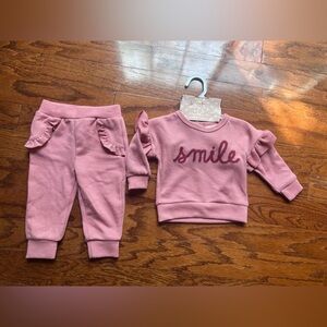 Just Lizzy Pink Knit Two-Piece Fashion Set